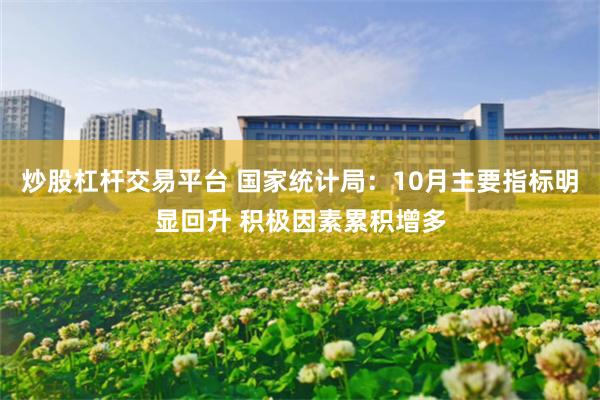 炒股杠杆交易平台 国家统计局：10月主要指标明显回升 积极因素累积增多