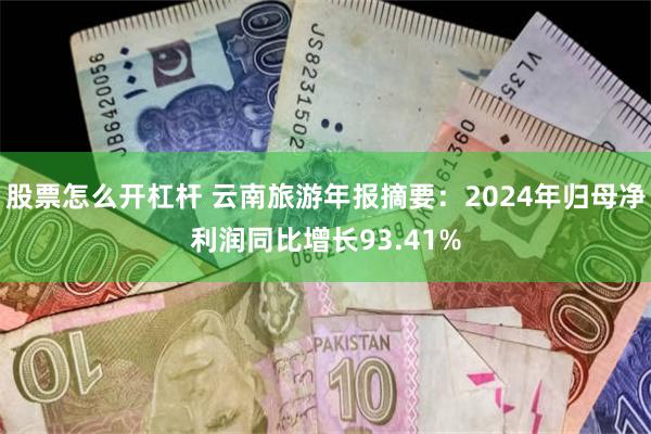 股票怎么开杠杆 云南旅游年报摘要：2024年归母净利润同比增长93.41%