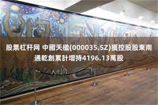 股票杠杆网 中國天楹(000035.SZ)獲控股股東南通乾創累計增持4196.13萬股