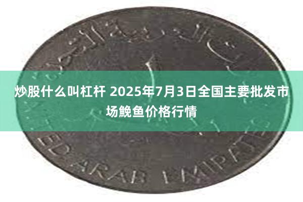 炒股什么叫杠杆 2025年7月3日全国主要批发市场鮸鱼价格行情